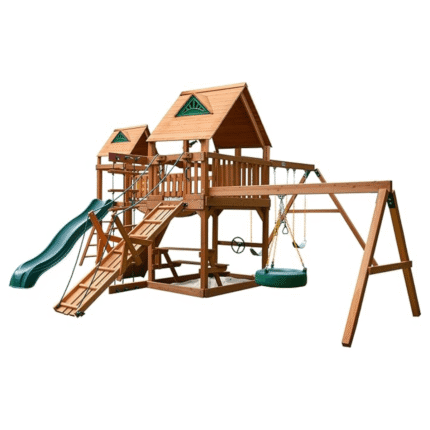 Gorilla Playsets Pioneer Peak Treehouse Wooden Swing Set