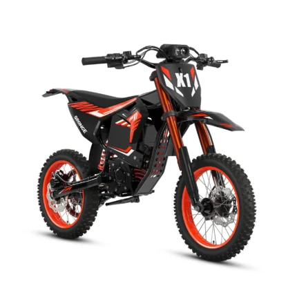 X1 Spark Electric Dirt Bike, 4500W Peak up to 60 Miles, 50MPH, 60V 28.8Ah Battery E-Bike, 14″/12″ Fat Tire Electric Motorcycle for Mountain off-Road Adults, E-Mountain Bike, Comply with UL2849 by SGS