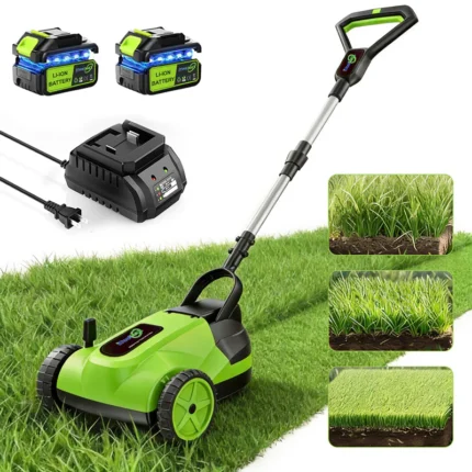 IToolMax 8.7-Inch Small Electric Lawn Mower for Yards & Gardens