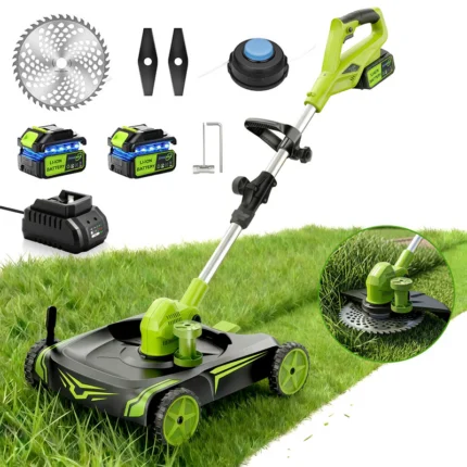 IToolMax 12-Inch Electric Weed Wacker & Eater with Detachable 4-Wheel Base